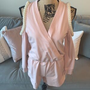 Never Worn Boston Proper cold shoulder romper